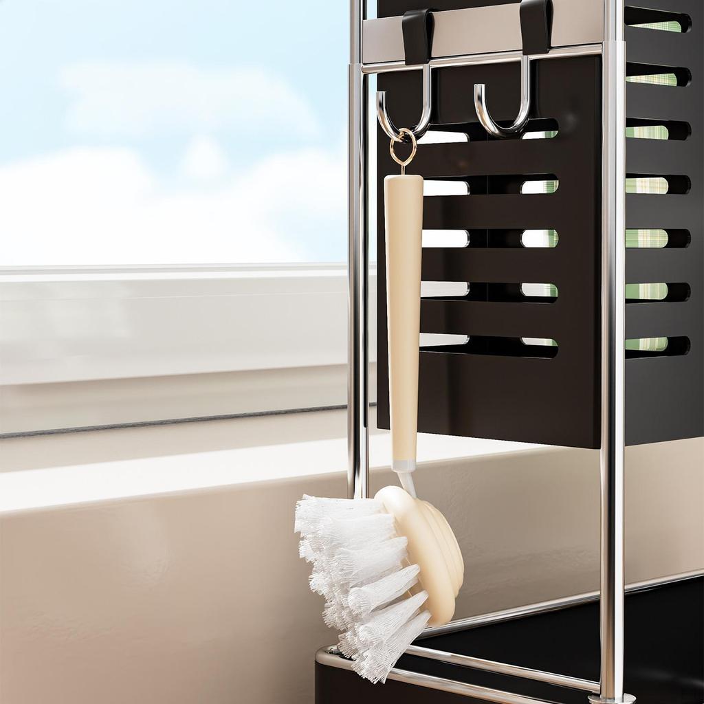 Kitchen Sink Organizer with Auto Drainage Tray Rustproof Countertop Storage Essentials Bathroom