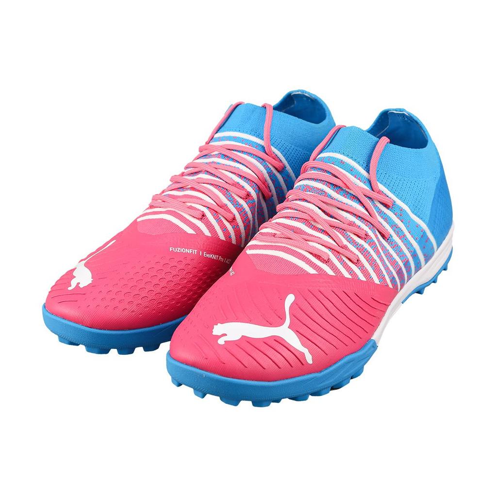Puma Future Z Round Toe Lace-Up TT (Rubber Studs) Soccer Shoes Men Soccer Shoes Pink Blue 107162-01