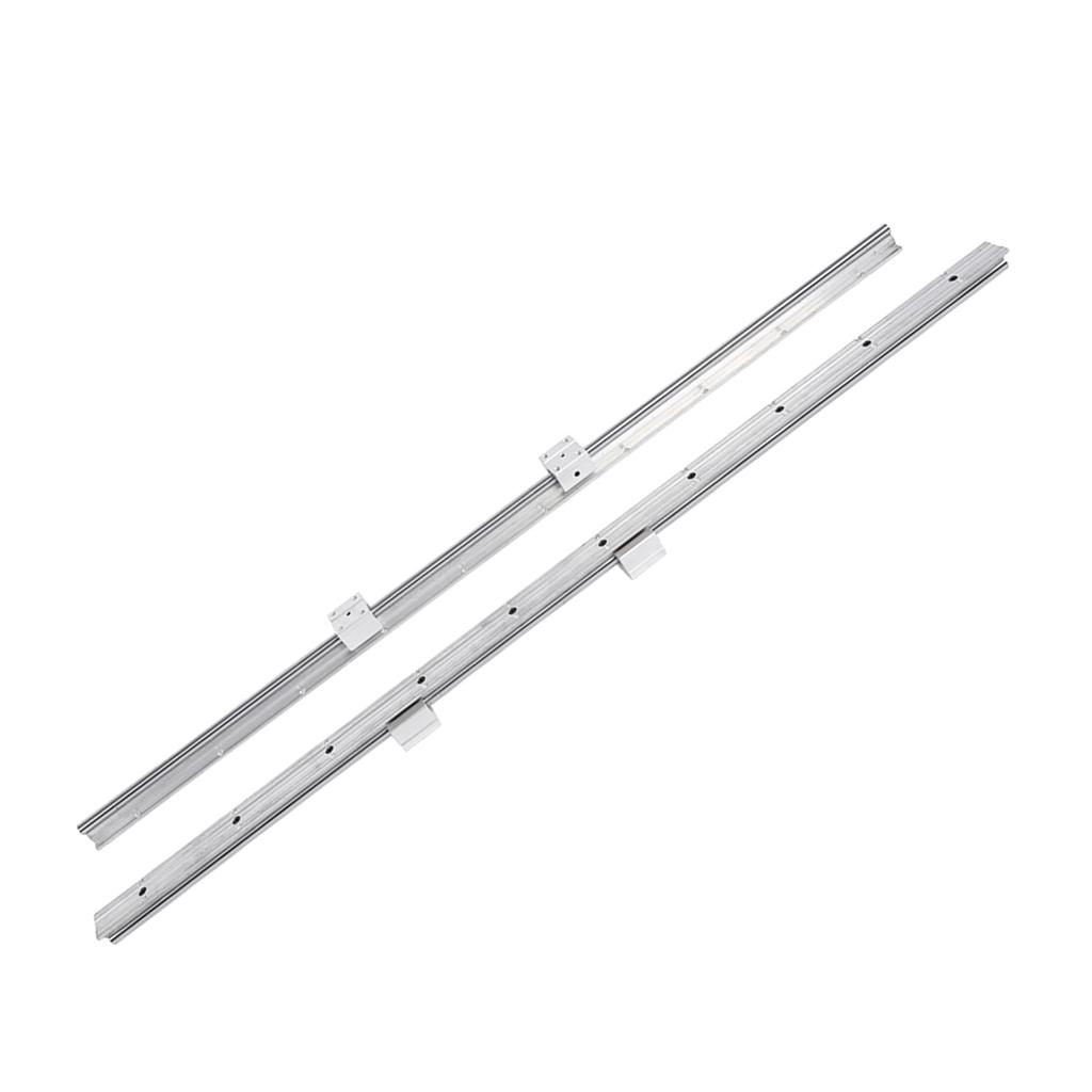 2pcs 1000mm 12mm CNC Linear Grinding Ships, Aluminum Alloy Support Block for Routers, Mills, Lathes