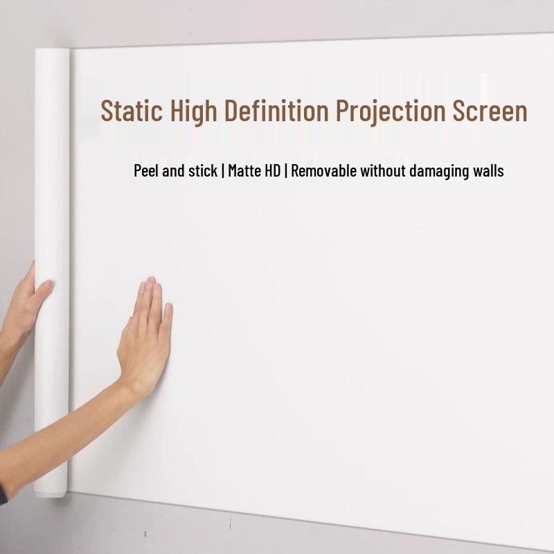 

Самоклеюча проекційна екранна настінна наклейка - Біла дошка та настінний електростатичний дизайн 4K Non-reflective 25x25cm Very Small