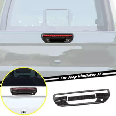 For Jeep Gladiator JT 20-25 Carbon Fiber Rear Door Tailgate Handle Trim Cover 2P