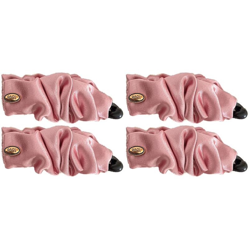 Koreanischer Stil Satin Plissiert Einfarbig Stoff Haarspange Vielseitige Bananen-Klammer Für Frauen Haarschmuck