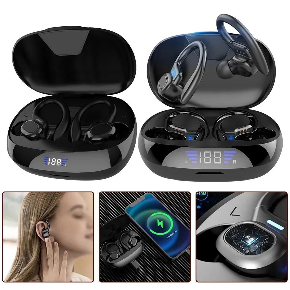 VV2 TWS Bluetooth Earphones With Microphones Sports Wireless Waterproof Earphones 5.0 Charging Compartment Ear-hook Earphones