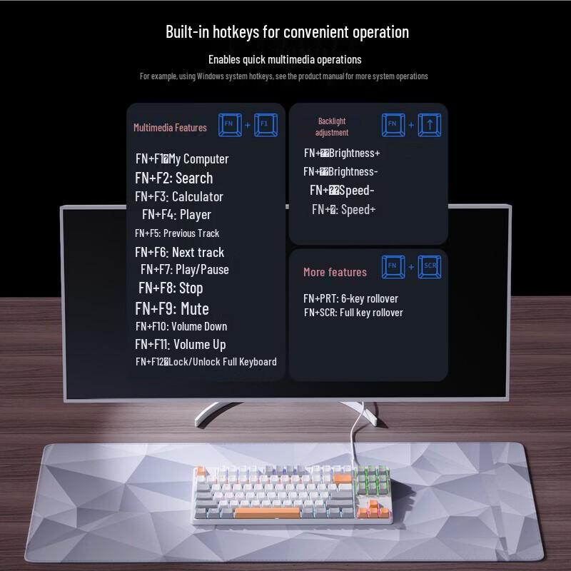 Lenovo GK10 87L Aurora Series Hot-Swappable Mechanical Keyboard