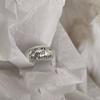 Korean S925 Sterling Silver Wide Band Ring, Niche Letter Design, Cold Aesthetic Fashion for Women, High-End Look, New Style Index Finger Ring