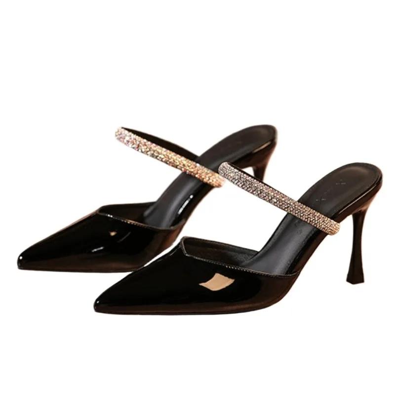 мода 2024 года Модные женские туфли с закрытым носком Женские тапочки Элегантные сандалии — фото 6