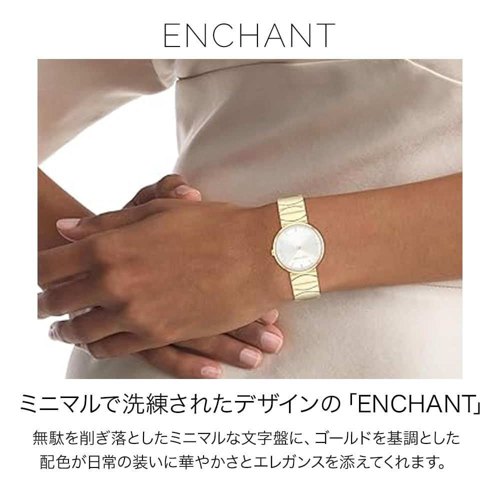 Watch ENCHANT Gold Dial Stainless Steel Bracelet 25100043 [Calvin Klein] Women's [Authorized Import]