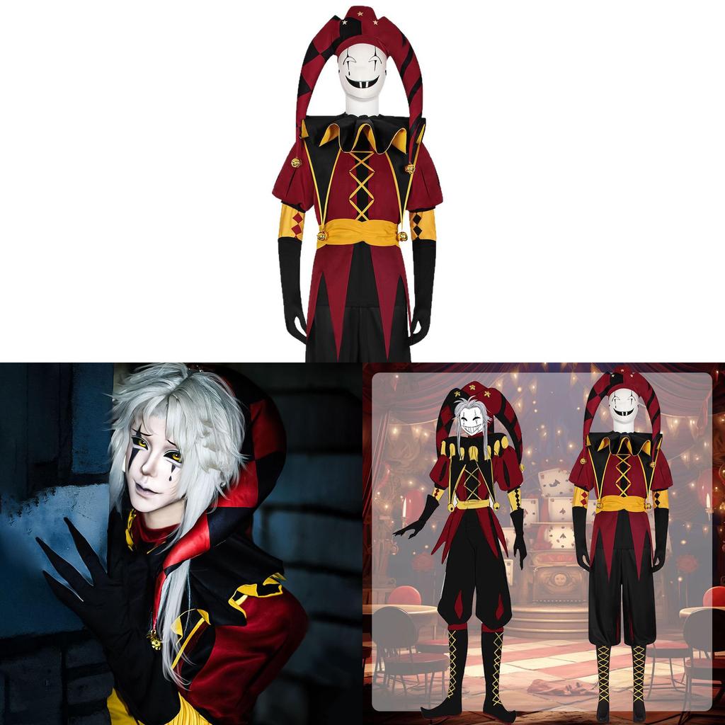 Der Freak Circus Pierrot Komplettkostüm Mit Maske Für Cosplay-Events Und Halloween