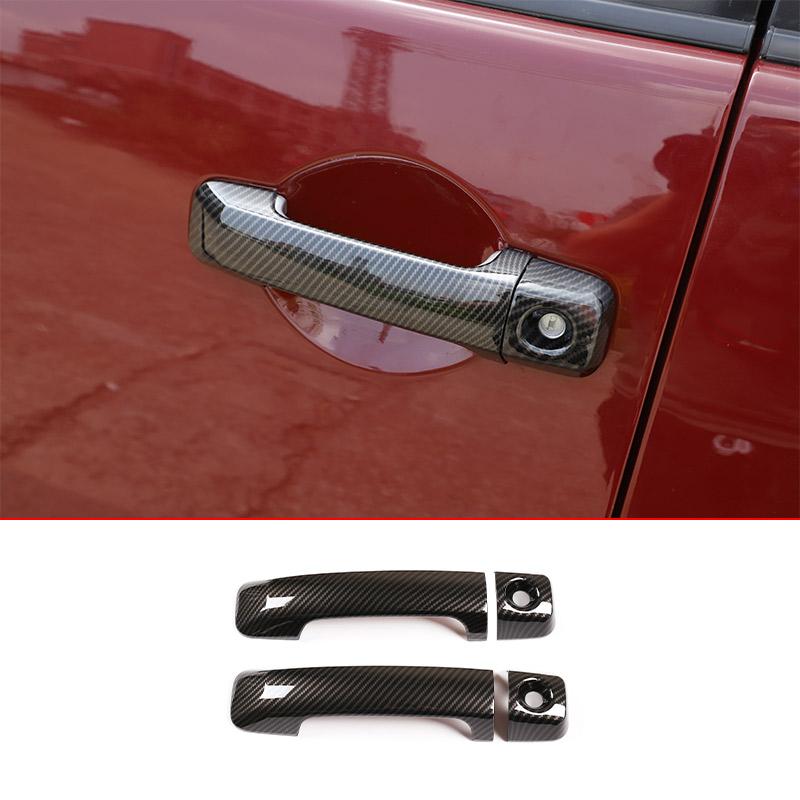 

For Toyota FJ Cruiser 2007-2026 ABS Carbon Fiber/Black/Silver Car Outer Door Handle Cover Trim Auto Accessories