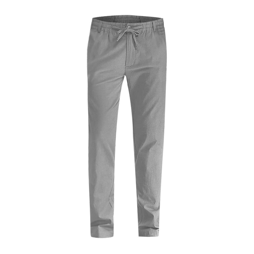 Men's Casual Pants Loose Large Elastic Waist Cotton Versatile Color Sweatpants