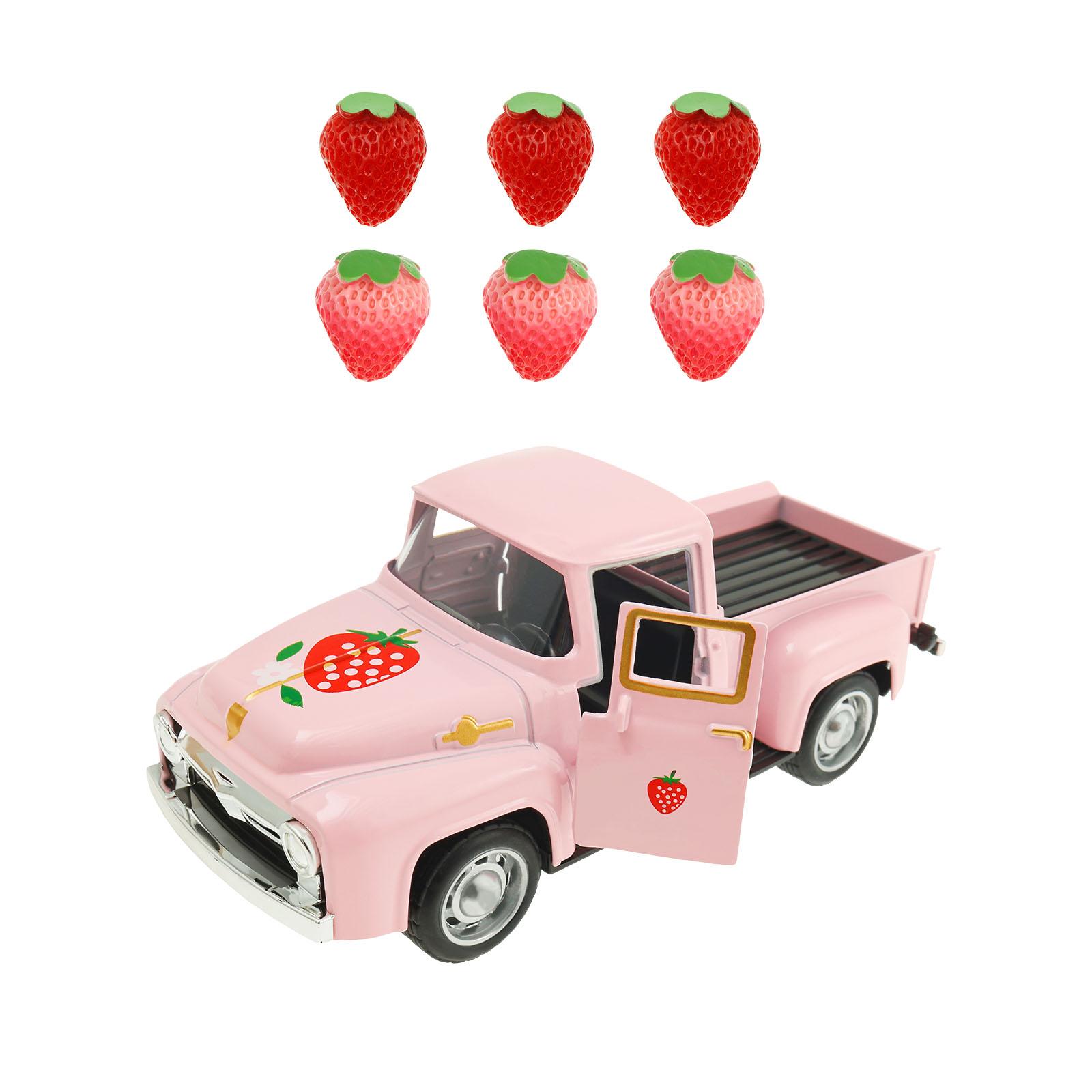 

Strawberry Decor Vintage Truck Decor Tiered Tray Decor Strawberry Kitchen Centerpieces for Table Strawberry Shortcake Decoration