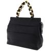 Salvatore Ferragamo Vala Chain Handbag AU-21 5251 Black Canvas Women Used