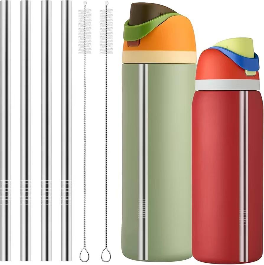 

10mm Metal Straw Replacement for Owala Water Bottle (24oz/32oz) - 304 Stainless Steel 165mm