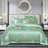 Yarn-Dyed Quality Jacquard Satin Luxury Delicate Silky Texture Bedding Set Double Queen (1Duvet Cover+1Bed Sheet+ 2Pillowcases)