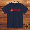 Swiss International Airlines Logo T-Shirt Black/Grey/White/Navy/Red/Blue S-5XL