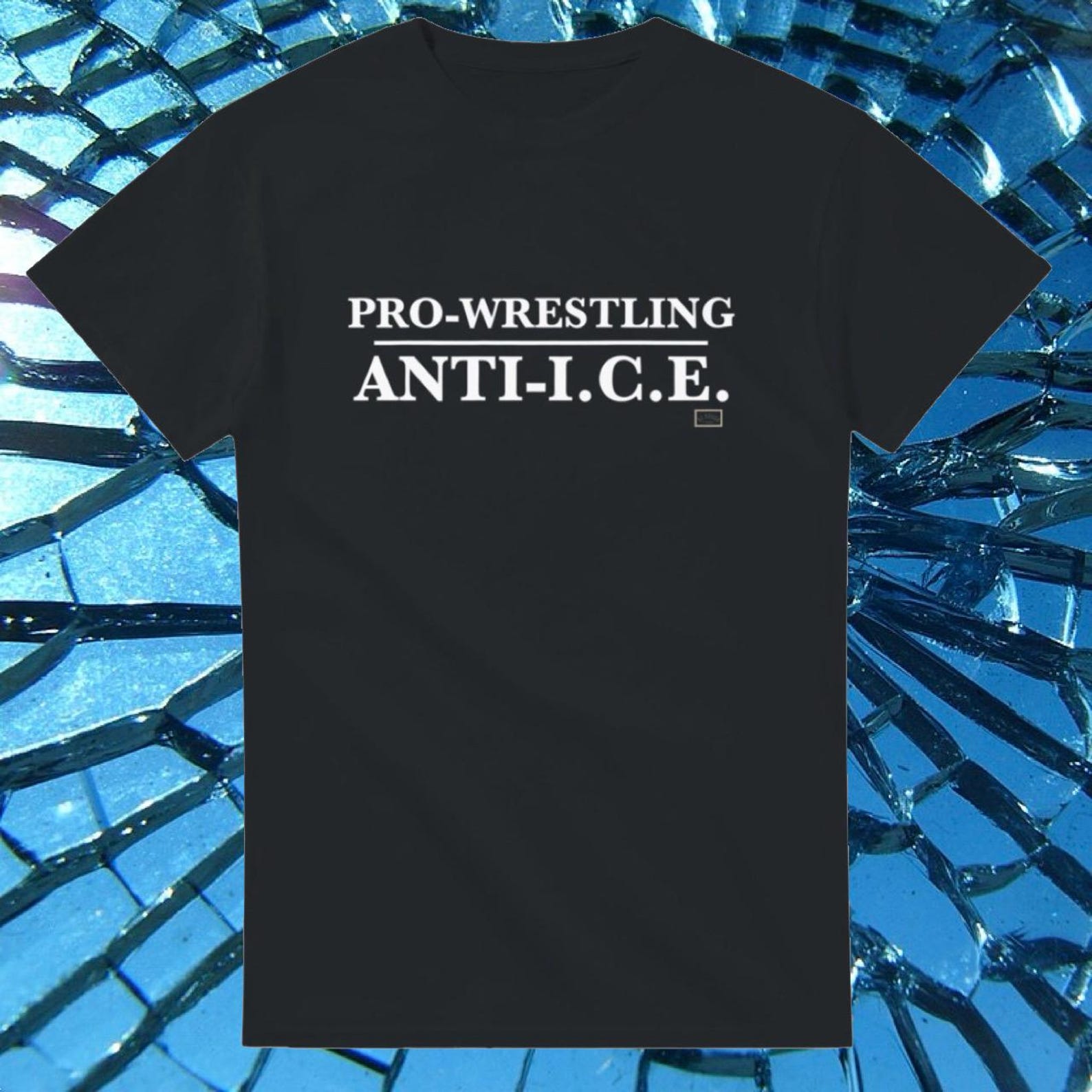Pro-Wrestling Anti-ICE - Heavyweight Unisex Crewneck T shirt | Gildan® 5000 Black M