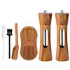 Manual Salt and Peppers Mill Set Manual Salt and Peppers Grinder Wood Texture Adjust Mill Suitable for Kitchen Cooking