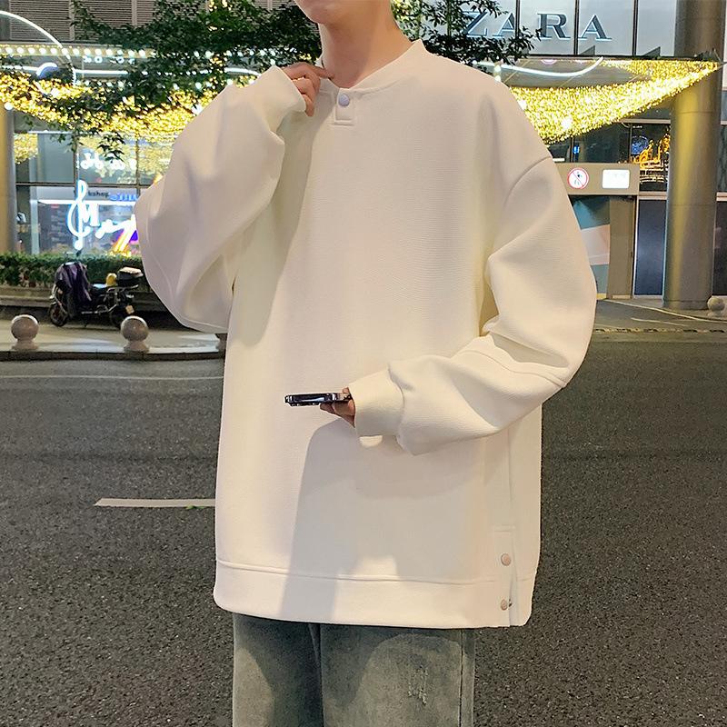 Sweater Men's Spring Teen Crew Neck Jacket American Heavy Design Sense with Long Sleeves