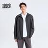 Benlai Men's Stand Collar Loose Long Sleeve Casual Shirt
