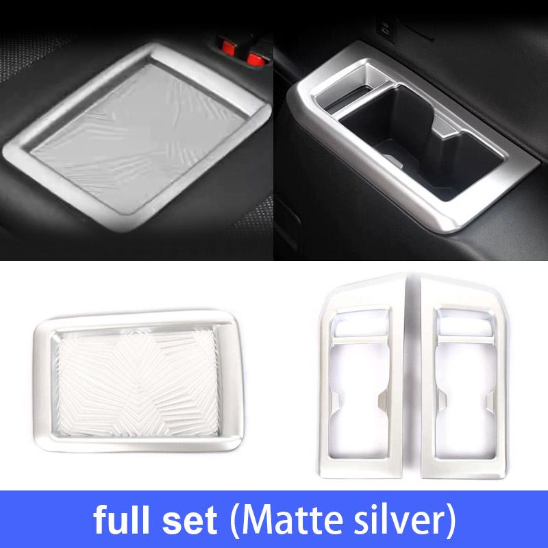 Vtear Rear Seat Cup Holder Protective Cover Decoration Car Interior Accessory For Toyota Land Cruiser 250 Prado LC250 2024-2025