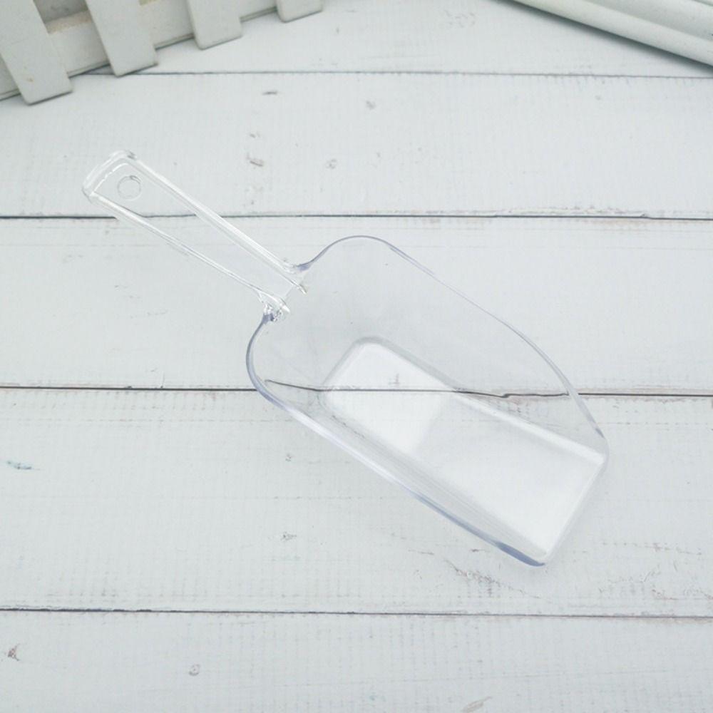 

Пластиковая мини-лопатка для льда пищевого класса Прозрачные кухонные гаджеты Ложка для льда Для конфет Десертов Зерна чистый