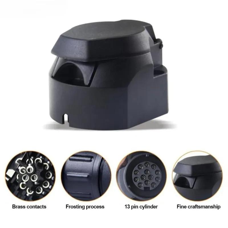 7Pin/13Pin 12V Euro round Trailer Caravans Socket Electrical Connector Adapter Towing Socket Plug Car Accessories