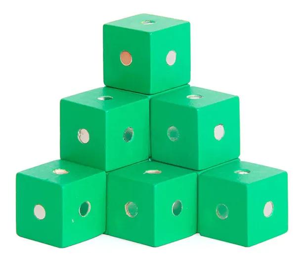 Montessori 2*2*2cm Kare Küp Gökkuşağı Bloklar Yapı Birleştirme Blokları Çocuklar için Eğitici Ahşap Oyuncaklar