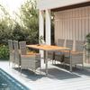 VidaXL Garden Dining Furniture and Cushions 7 Pcs Grey Rattan 3157542