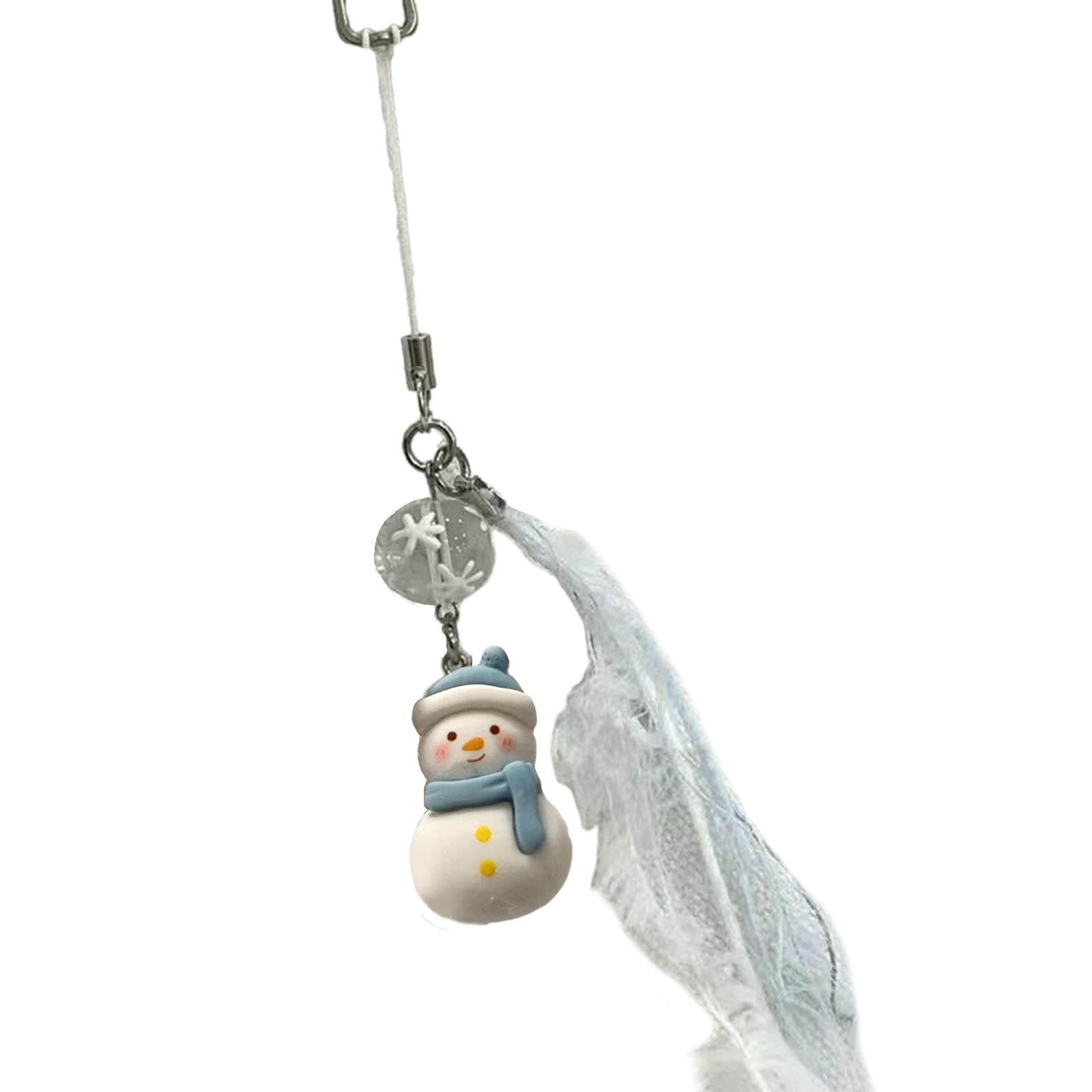 

Милый кулон из бисера на зимнюю тематику для сезонного украшения Стильный брелок в виде снеговика на зимнюю тематику или подвеска для украшения сумки A