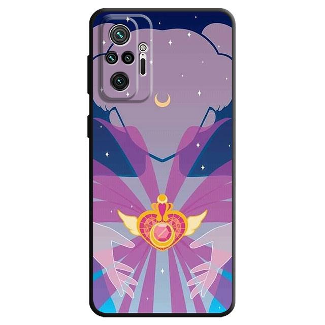 Husa de telefon pentru Redmi Note 9 11S 9S 11T 11 Pro 8T 10 Lite 7 10S 8 Husa moale TPU rezistenta la socuri Anime japonez Kawaii Sea Moon