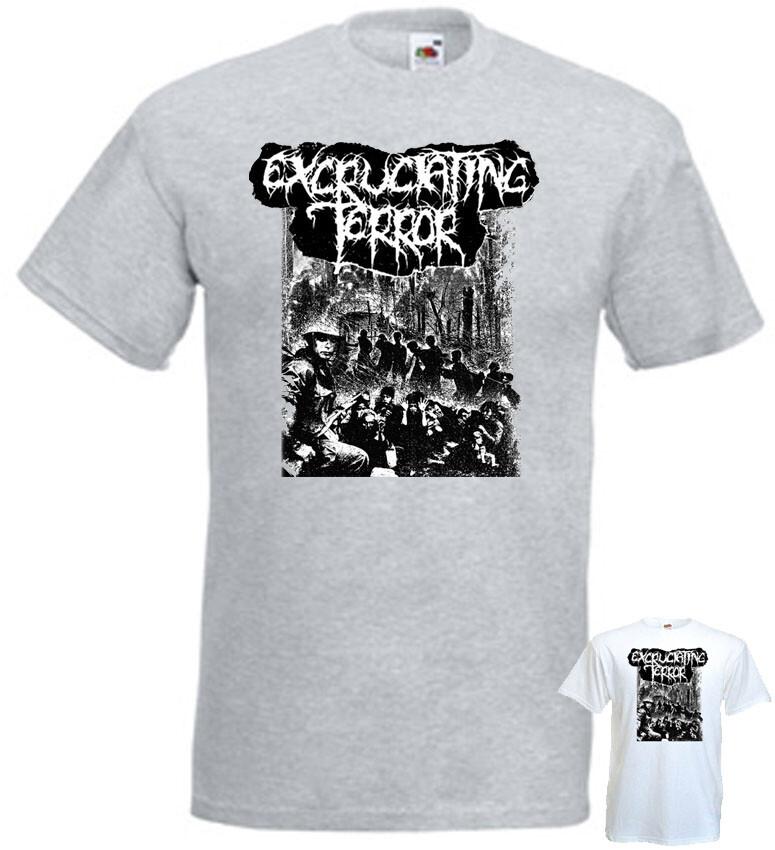 26 Excruciating Terror v3 t-shirt hardcore punk heather grey white all sizes S-5XL Unisex T-Shirt XL 2190₽