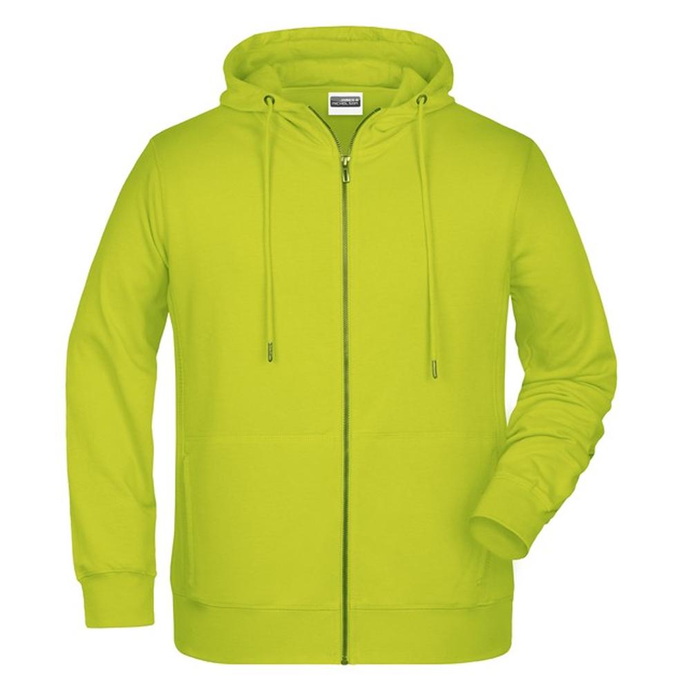 James and Nicholson Mens Full Zip Hoodie