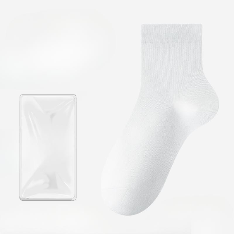 Female Summer Thin Cotton Deodorant Sweat Absorbing Pure Color Non Slip Heel Socks