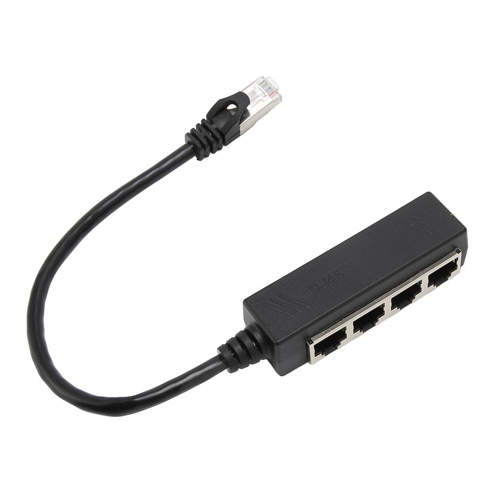 RJ45 Ethernet Splitter Cable One Point Four Ethernet Cable Splitter ABS PCB RJ45 Splitter Adapter for Laptop