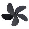 Ventilatorflügel Ersatz Kamin Aluminiumlegierung Flügel Schwarz Universal Ofenventilatorflügel 5 Flügel