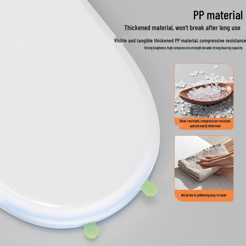 KEGOO K7018 Měkké zavírání WC sedátka ve tvaru U se svítícím zvedákem