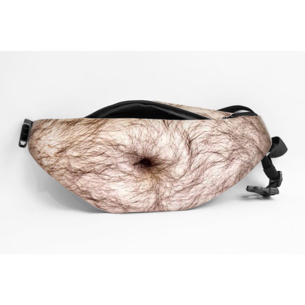 Creative and Weird Fat Belly Fanny Pack Anti-harassment Beer Belly Fanny Pack Pu Belly Leather Fanny Pack