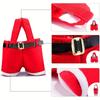 Santa Claus Shorts Gift Bag - Cute Christmas Gift Bags, Polyester Material, New Year & Christmas Gift Candy Bag Set