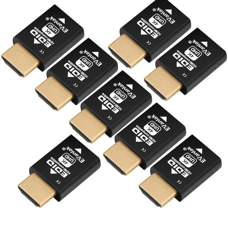 Mini HDMI EDID Emulator Compact Design Support HDMI AV Video Splitter Pass-Through - 1080p~4K@60Hz Switch, Extender, Receiver, 3840x2160@60Hz-8pcs