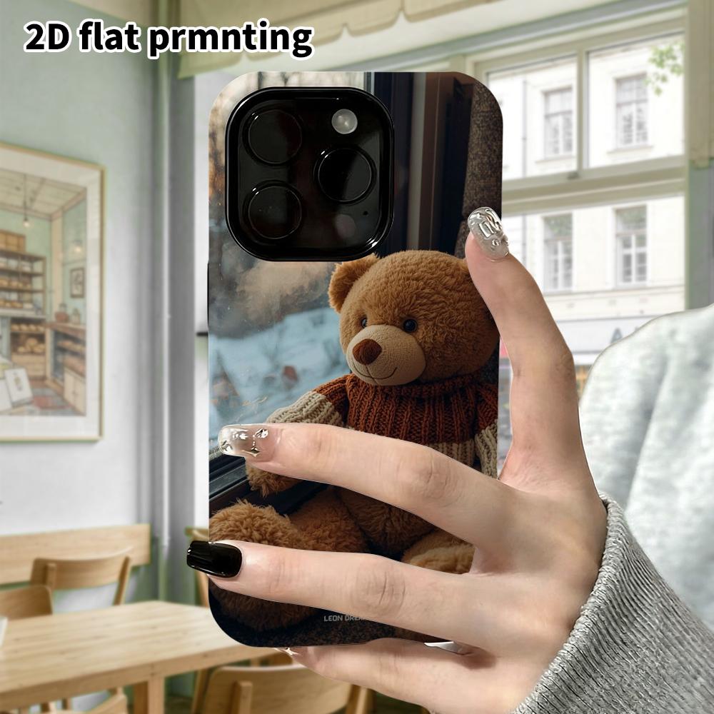 Phone Case: 2D Flat Samsung Galaxy A34 A35 M05 M06 S20 S22 S21 FE Plus 5G Protective Case, Sunset Bear, Perfect Christmas and Halloween Holiday Gift