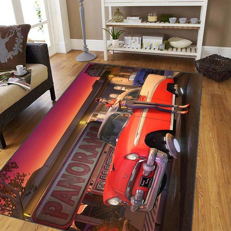 Overwatch Carpet for Living Room,Soft Flannel Rug for Bedroom ,Anti-Slip  BATHROOM Mat,  Baby Play Mat, Anime Rug  Decoracion