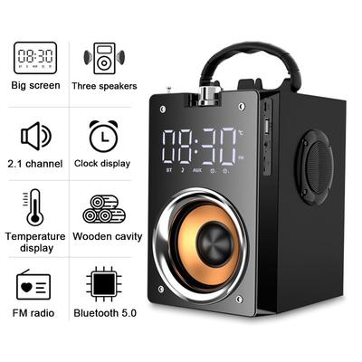 Süper Bas Bluetooth Hoparlörler Taşınabilir Sütun, Yüksek Güçlü 3D Stereo Subwoofer Müzik Merkezi Desteği AUX TF FM Radyo HIFI BoomBox