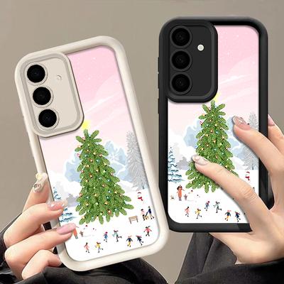 Christmas Tree Soft Phone Case For Samsung Galaxy S25 Edge S24 S23 S22 Ultra Plus S25 FE A17 A56 A36 A26 A55 A25 Silicone Cover