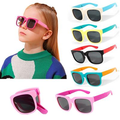 Square Frame Kids Sunglasses Outdoor Travel Goggle Foldable Sunglasses  for Toddler Boys and Girls