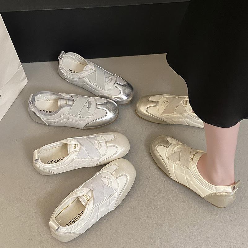 Nischen-Freizeitschuhe mit weicher Sohle für moralisches Training, Damen 2025 Herbst, neue Mode, vielseitig, bequem, leicht, mit Gummizug, Sportschuhe