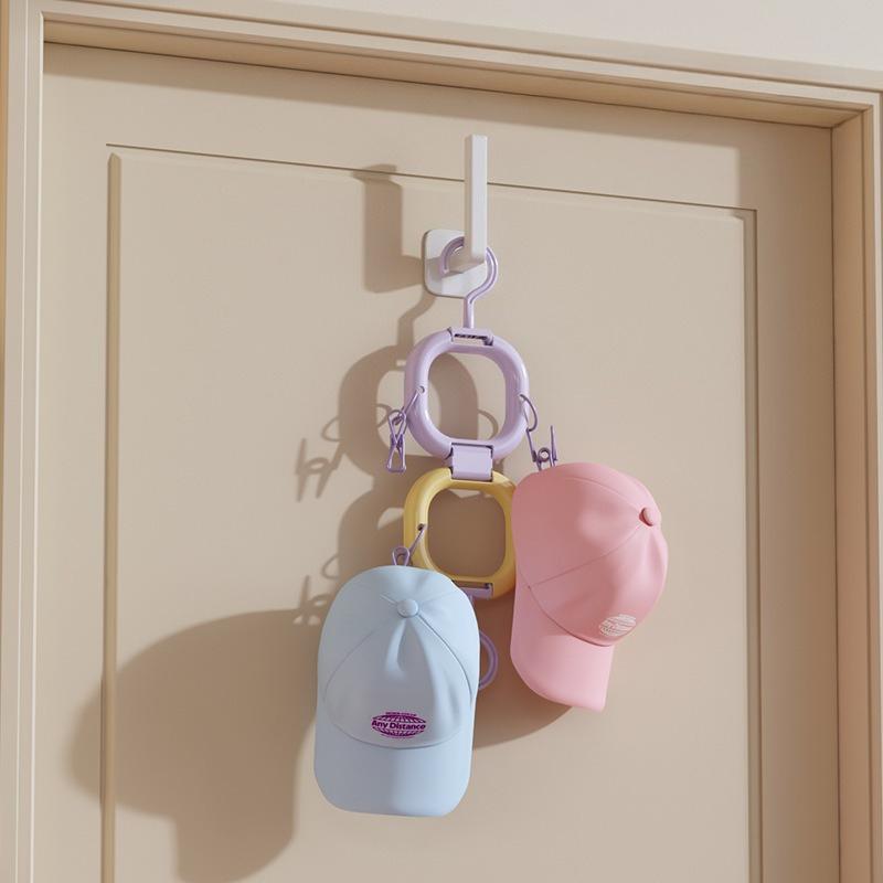 

Hat Storage Clip Household Duckbill Cap Baseball Cap Storage Rack Multifunctional Hanging Clip Space Saving Rack 360 ° Rotation