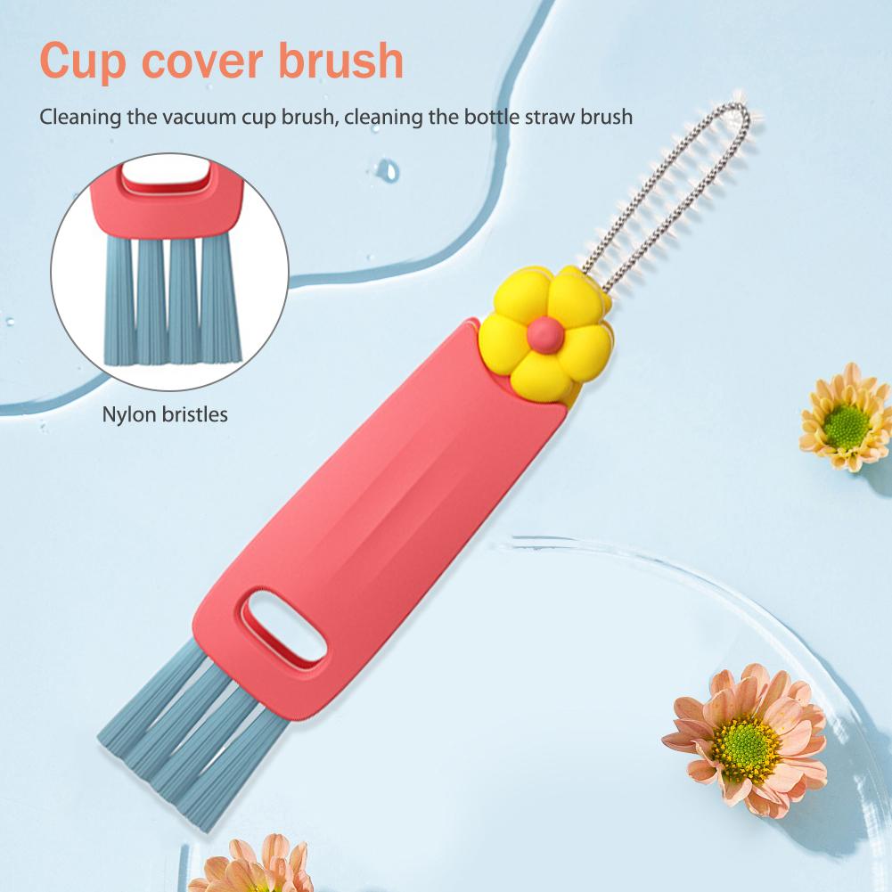 3 In 1 Bottle Brush Wine Glass Cleaner Brush Multifunctional Cup Brush Insulation Bottle Cleaning Brush Kitchen Cleaning Tools