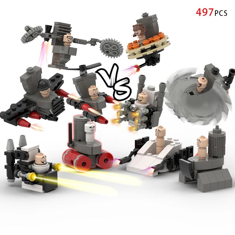 Moc Skibidi Toilet Builing Blocks Titan Clock Man 2.0 Camerman Speakerman TVMan Bricks DIY Moddel Toys For Kids Gift Easter Toys