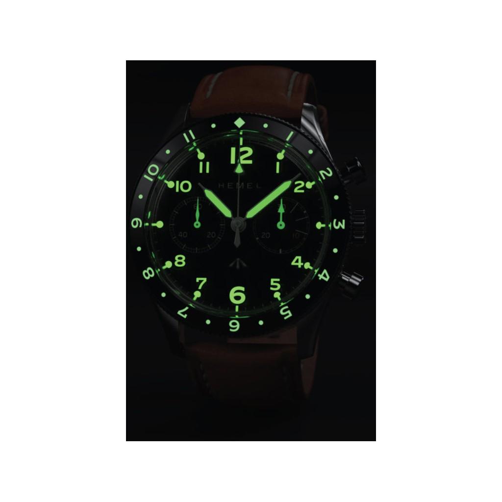 Hemel Airfoil Ceramic Bezel Black With Super-LumiNova C3 Dial Mechanical HF25 100M Men's Watch