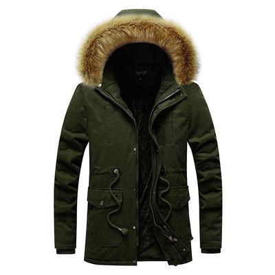 Cotton-padded Casual Loose Autumn and Winter Thickened Warm Medium and Long Men's Jacket